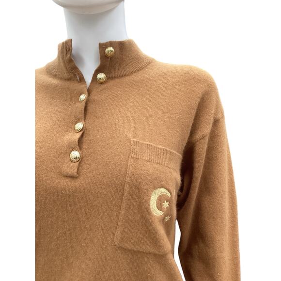 Laurel VTG Sweater Women’s Size Small Wool Blend with Front Pocket in Mustard - Picture 4 of 5
